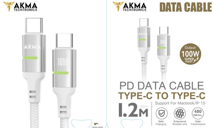 100W C-C CABLE - 1.2M WITH LED Indicator
