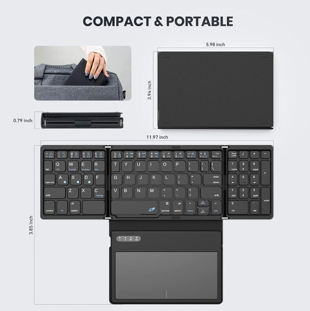 AKMA ULTRA - 3 FOLD BT Keyboard