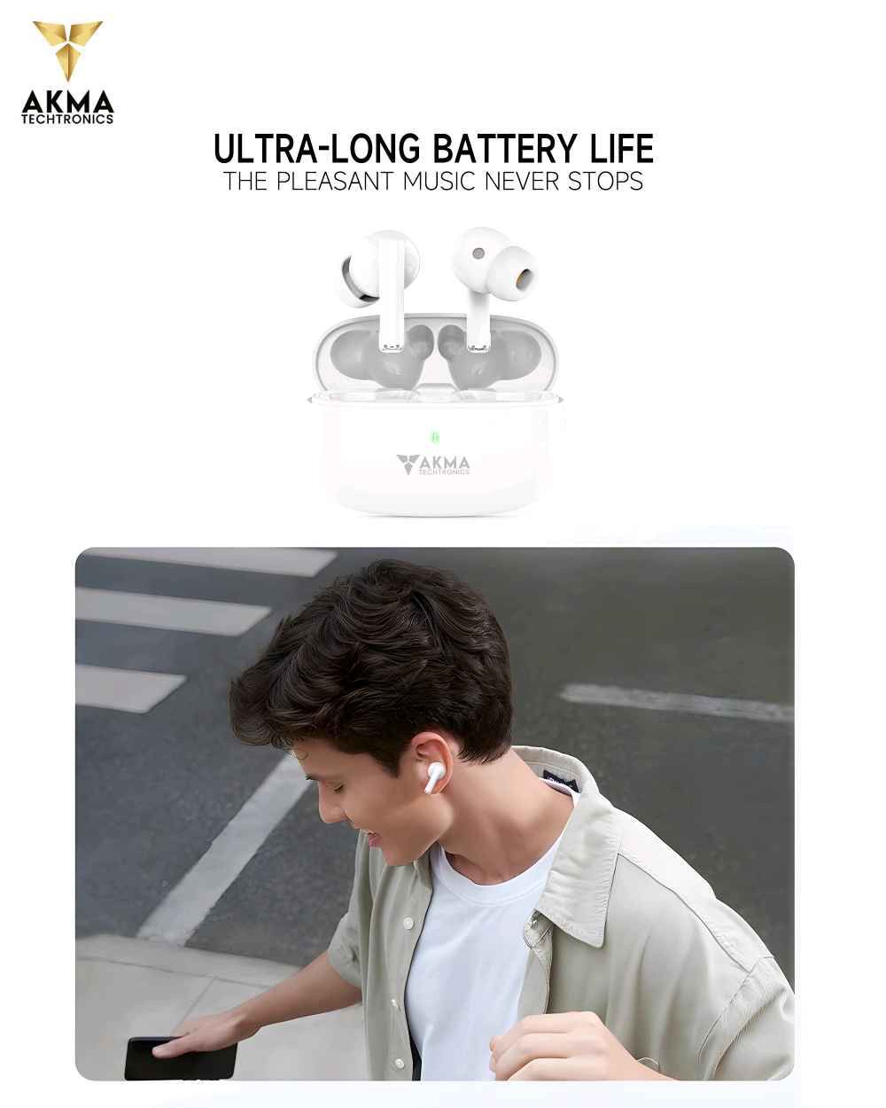 AKMA TWS Wireless Bluetooth Earphones