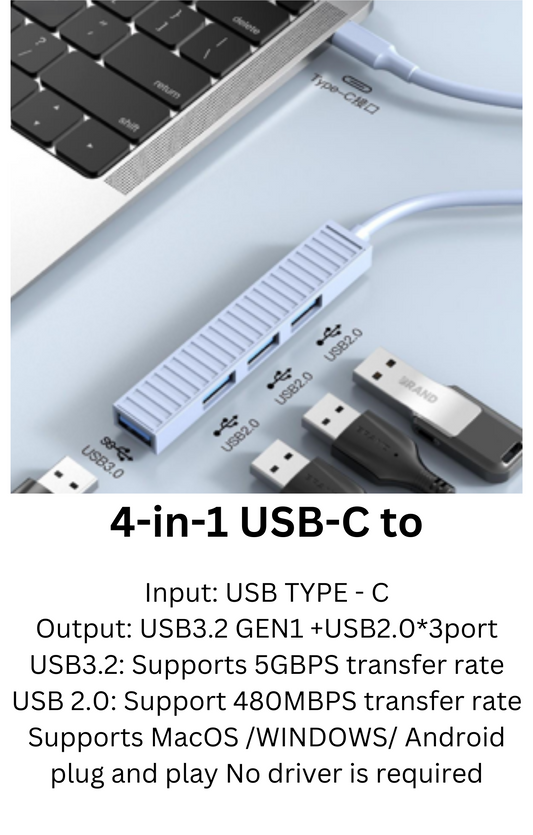 4 in 1 USB HUB - Type C