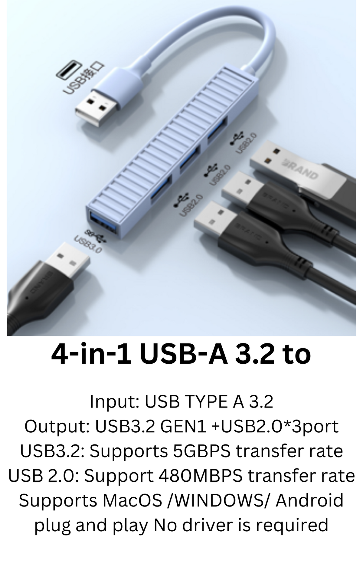 4 in 1 USB HUB - Type A