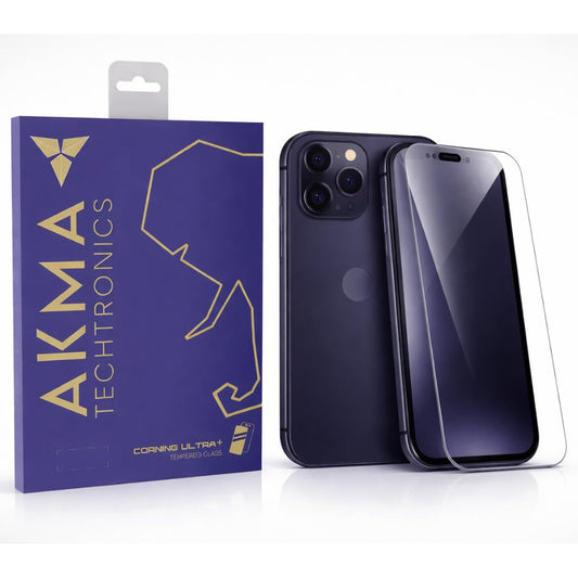 AKMA Corning Ultra Tempered Glass Screen Protector for iPhone 15 Plus /16 Plus – Original Corning Screen, 9H Hardness, Ultra HD Clear, 50 KG Pressure Resistant, Anti-Explosion, Anti-Scratch, Anti-Fingerprint, Bubble-Free