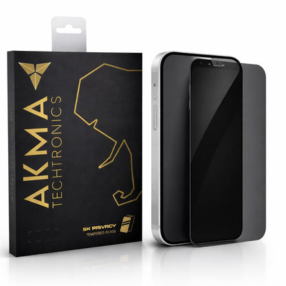 AKMA Techtronics 5X Privacy Tempered Glass Screen Protector for iPhone 13 /13 Pro /14 – Extreme Privacy, HD Anti-Spy, Super Hard Anti-Scratch, 5-Layer Reinforced Protection, Anti-Fingerprint, Ultra-Smooth Touch
