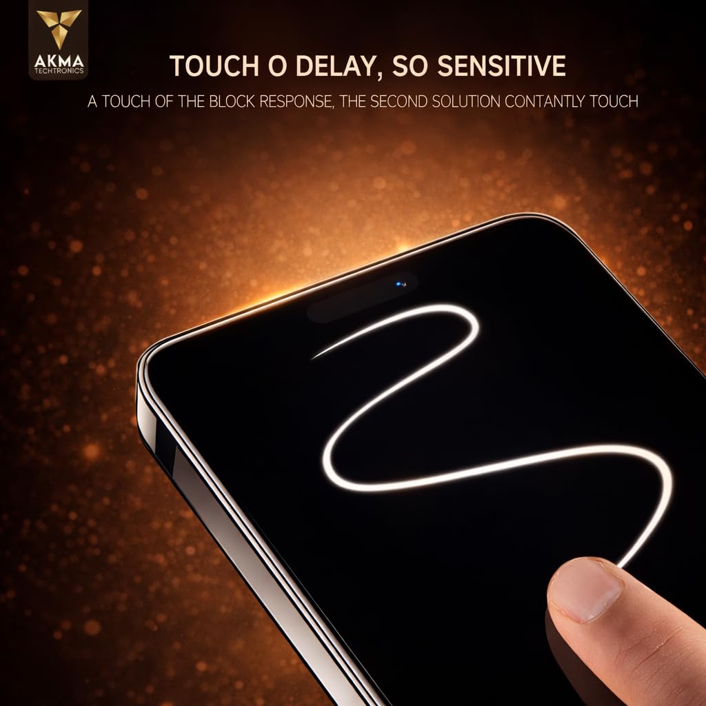 AKMA HD Dustproof Superstrong Glass Screen Protector for iPhone 15/16 – 9H+ Hardness, Heavy Duty Protection, Reinforced Strength, 9D Curved Edge, Full Coverage, Anti-Scratch, Smooth Touch Response