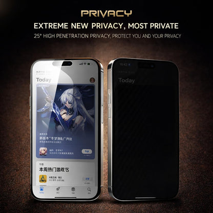 AKMA Techtronics 5X Privacy Tempered Glass Screen Protector for iPhone 13 /13 Pro /14 – Extreme Privacy, HD Anti-Spy, Super Hard Anti-Scratch, 5-Layer Reinforced Protection, Anti-Fingerprint, Ultra-Smooth Touch