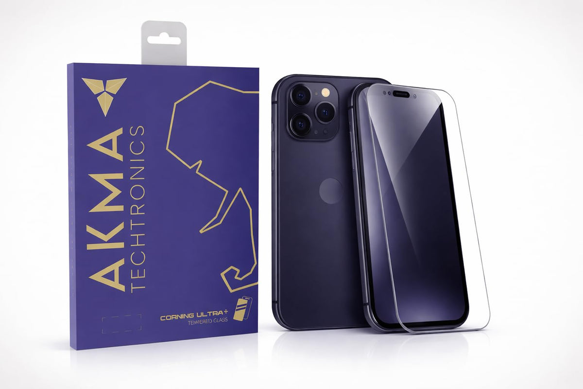 AKMA Corning Ultra Tempered Glass Screen Protector for iPhone 15 / 16 – Original Corning Screen, 9H Hardness, Ultra HD Clear, 50 KG Pressure Resistant, Anti-Explosion, Anti-Scratch, Anti-Fingerprint, Bubble-Free