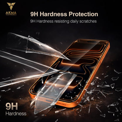 AKMA Durallium Vitrax SuperStrong Tempered Glass Screen Protector for iPhone 17 Air | 9H Hardness, 15X Military Grade, 45KG Edge Resistance, 360° Ultra Toughness, 93% HD Clear, Anti-Fingerprint