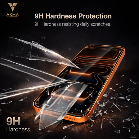 AKMA Durallium Vitrax SuperStrong Tempered Glass Screen Protector for iPhone 17 Air | 9H Hardness, 15X Military Grade, 45KG Edge Resistance, 360° Ultra Toughness, 93% HD Clear, Anti-Fingerprint