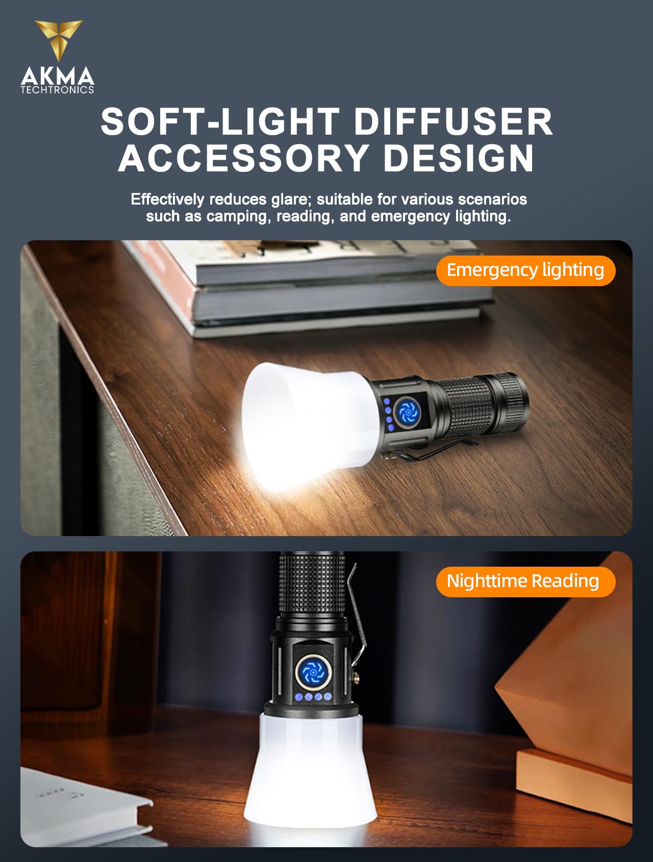 AKMA TECHTRONICS Tactical LED Flashlight 2800 Lumens