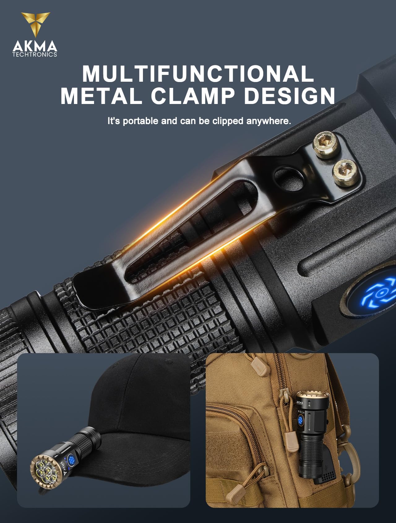 AKMA TECHTRONICS Tactical LED Flashlight 2800 Lumens