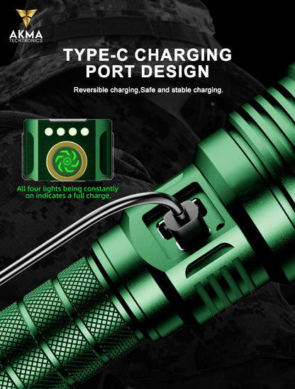 AKMA TECHTRONICS Tactical LED Flashlight 2600Lumens