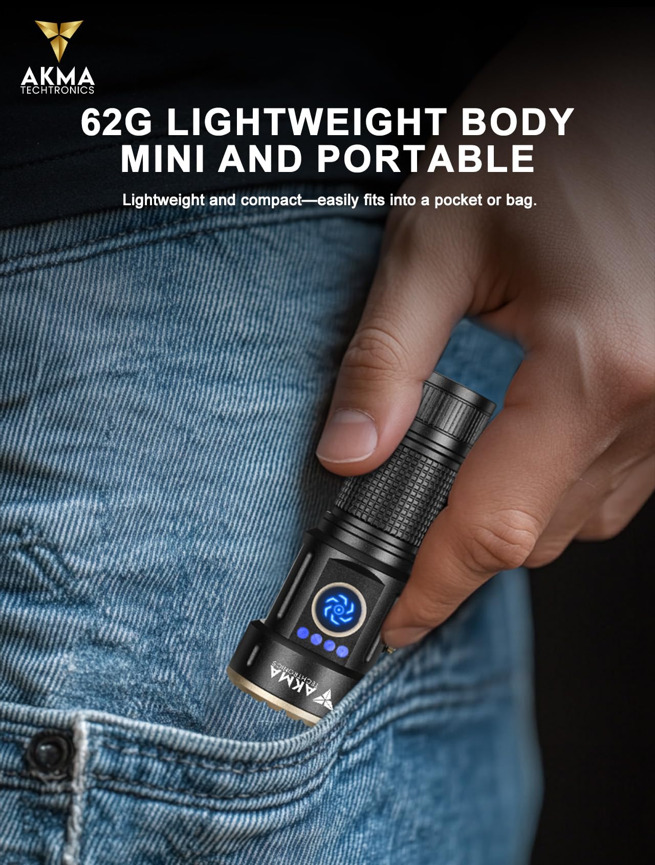 AKMA TECHTRONICS Tactical LED Flashlight 2800 Lumens