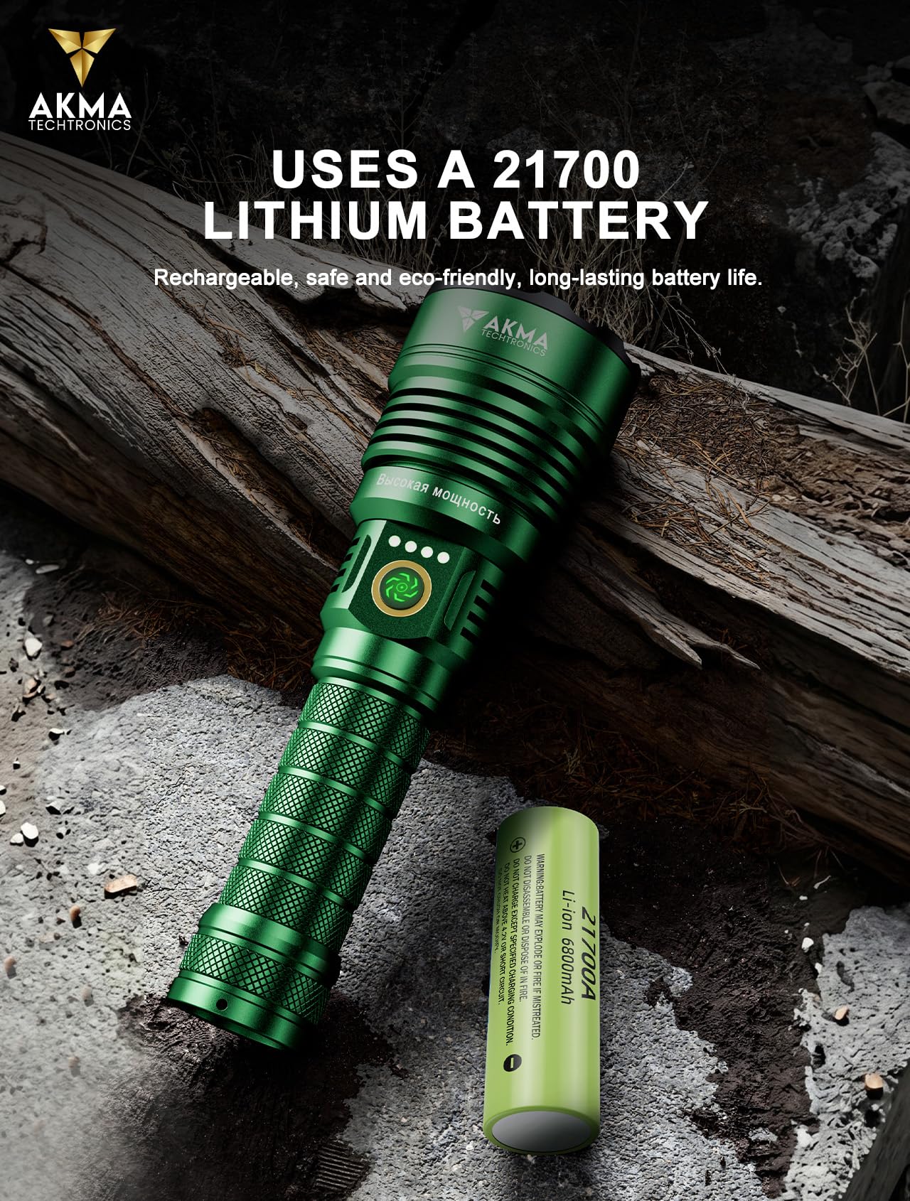 AKMA TECHTRONICS Tactical LED Flashlight 2600Lumens